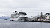 Cruiseskipet Viking Sky har til nå ligget i Molde havn.