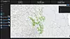 Powel og Eidsiva nett bruker ArcGIS for å vise en risikovurdering av alle kraftlinjene. Tallene på toppen viser total lengde luftlinjer og hvilke som går gjennom skog.