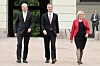 Statsminister Jens Stoltenberg presenterte mandag Trygve Slagsvold Vedum som ny landbruksminister og Marit Arnstad som ny samferdselsminister.