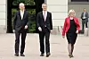 Statsminister Jens Stoltenberg presenterte mandag Trygve Slagsvold Vedum som ny landbruksminister og Marit Arnstad som ny samferdselsminister.