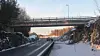 Steinerud gangbru over riksvei 4 mellom Sandvollkrysset og Amundrudkrysset. Den ble revet i januar.