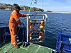 Kjelken veier 100 kg på land. Luftbøyer montert for å gi nøytral oppdrift. Foto: Miko Marine