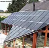 SOLFANGERE: Persienner, eller 'brise soleil', med innebygde solceller er et av produktene som er resultat av samarbeidet mellom Ascent Solar og Hydro Building Systems.