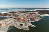 Halvøya Olkiluoto, med kjernekraftreaktorene 1, 2 og 3, med samme navn. Foto: TVO