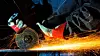 sparks while grinding iron