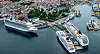 Bergen kan i løpet av 2020 tilby landstrøm til tre cruiseskip samtidig. Korona-viruset har forsinket installasjonen og cruiseskipene glimrer med sitt fravær foreløpig. Foto: Vidar Trellevik/Bergen Havn