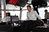 Rolls-Royce leverer Autocrossing-system til Fjord1. Her om bord på MF Eidsfjord med kaptein Kjetil Sætre (t.v), overstyrmann Sindre Willumsen og maskinsjef Ronny Kandal på brua.