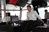 Kaptein Kjetil Sætre (t.v), overstyrmann Sindre Willumsen og maskinsjef Ronny Kandal om bord io MF Eidsfjord.