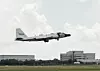 Her tar Nasas WB-57-fly med registrering N926NA av fra flybasen Ellington Field i Texas på vei til Island. Foto: Nasa