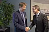 Hentet eksportpris: Airthings fikk Eksportprisen av næringsminister Torbjørn Røe Isaksen. Salget gikk i været, og eksportandelen var 90 prosent. Foto: ORV