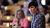 Leder for utenriks- og forsvarskomiteen på Stortinget, Ine Eriksen Søreide (H), mener det finnes rettslig rom for å nekte forskningstokt i norsk økonomisk sone. Bildet tatt i forbindelse med Stortingets muntlige spørretime. Foto: Rodrigo Freitas, NTB.
