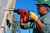 Ute i friluft trngs sjeldent støvavsug på Hilti TE7-C, eller andre borhammere for den sakens skyld.