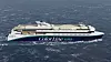 Color Hybrid får plas til 2000 passasjerer og 500 biler mellom Sandefjord og Strömstad i Sverige. Bilde: Fosen Yard/Ulstein