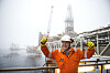 Daværende olje- og energiminister Kjell-Børge Freiberg feirer Ekofisks 50-årsdag i 2019. Siden 2008 har feltet mottatt gratiskvoter verdt over to milliarder kroner.