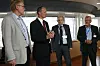 Samferdselsminister Ketil Solvik-Olsen sammen med representanter fra Bane Nor, NSB og Jernbanedirektoratet etter et møte hvor de gjennomgikk sommerens problematiske trafikkavvikling på Østfoldbanen. Fra venstre: Arne Fosen NSB, statsråd Ketil Solvik-Olsen, Svein Horrisland fra Bane Nor og Gorm Frimannslund fra Bane Nor