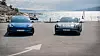 Tesla Model 3 Performance og Porsche Taycan Turbo S.