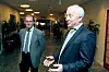Proskjektlederne: Ragnar Wennevik (t.h.) leder kampvognprosjektet for Forsvarets logistikk-organisasjon (Flo), mens Gunnar Olsson leder prosjektet for BAE Systems Hägglunds.