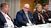 Trond Kleivdal i Color Line. I bildet sees også Ivar Ulvan ( Egil Ulvan Rederi), Ingvild Sæther (Teekay Offshore) og Daniel Skjeldam (Hurtigruten). Foto: Eirik Helland Urke