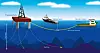 TEORI: Bourbon Dolphin slet med kjettingen til Transocean Rather. På ett tidspunkt ble Highland Valour bedt om å assistere ved å fiske opp kjettingen og dermed lette på draget. Det gikk ikke etter planen, og Bourbon Dolphin ble trukket enda mer bakover og sidelengs.