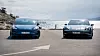 Tesla Model 3 Performance og Porsche Taycan Turbo S.