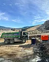 De elektriske tipptruckene gikk ganske raskt tomme for strøm og måte lades to–tre ganger om dagen. Foto: Anlegg Øst Entreprenør