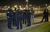 Politiet var på plass ved Kastrup mandag kveld. Årsaken var uidentifiserte droner i området. Foto: Johan Nilsson / TT / NTB