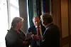 Erna Solberg i samtale med Jens Ulltveit-Moe og Thorleif Enger.