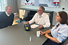I ukens podkastepisode er vi på besøk hos Håkon Haugli (t.v.) i Innovasjon Norge, her sammen med TUs Kristina Fritsvold Nilsen og Jan M. Moberg.