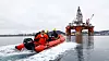 Seadrill-riggen West Hercules ligger til kai like utenfor Hammerfest i Finnmark. Foto: Jonne Sippola/ Greenpeace
