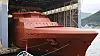 Det oppsto brann i et batterirom på et av de øvre dekkene på KV Hopen, som bygges hos Vard. Her er søsterskipet KV Jan Mayen, bygg P9100, fotografert i dokkhallen der KV Hopen ligger nå.
