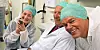 May-Britt Moser og Edvard Moser har fått besøk i laboratoriet av Hans Majestet Kong Harald V. Foto: Rita Elmkvist Nilsen/Kavli-instituttet
