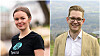 Studentleder i Tekna, Rebekka Lie, og studentleder i Nito Ole Marius Svendsen.