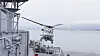 Et NH90 tar av fra KV Senja under en øvelse i 2016.