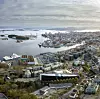 Bankbygget ligger i bydelen Bjergsted i Stavanger. Foto: 3D4Drones