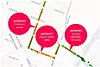 En sykkeltur i Brooklyn demonstrerer hjerneaktiviteten der stressende og avslappende situasjoner markeres med farge i appen.