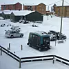 Den førerløse bussen testes nå i Longyearbyen. Foto: Anders Martinsen