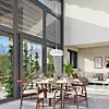 Den høye glassfasaden vil gi rikelig lys og varme. Illustrasjon: Snøhetta / 3D arbeid