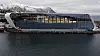 Det nye vernebygget er som en monter med ett stort utstillingsobjekt! Bygningsformen er inspirert av MS Finnmarken fra 1956.