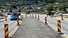 Det er her på riksvei 5 Gravensteinsgata i Sogndal sentrum at statens vegvesen opplever hærverk på skiltingen i forbindelse med anleggsarbeidene.