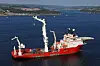 MED HEVET KRAFT. Boa Sub C utenfor Kristiansand under test av kranene
