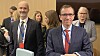 Norges EU-ambassadør Anders Eide og utenriksminister Espen Barth Eide i Brussel nylig. Nå er floken med EØS-midlene løst.
