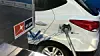 Tanking av hydrogen på en hydrogenbrenselcellebil fra Hyundai.
