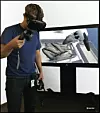 SINTEF bruker VR for å lære roboten å behandle fisk. Foto: SINTEF