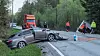10 personer døde i trafikkulykker på norske veier i august. Bildet er fra en trafikkulykke på E39 mellom Kristiansand og Mandal i fjor, der en person omkom.