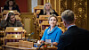 Sofie Marhaug (Rødt) og olje- og energiminister Terje Aasland (Ap) under den muntlige spørretimen i Stortinget 25. oktober. Tirsdag blir det et nytt møte mellom de to i Stortinget når spørsmålet om strømkablene mellom Norge og Danmark blir tema.