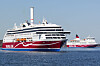 Viking Grace ble bygget i 2013 med LNG dual fuelmotorer. Nå har det også fått montert rotorseil fra Norsepower.