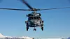Dansk Seahawk-helikopter på besøk på Maritim Helikopterving under øvelsen Joint Viking.