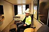 Prosjektdirektør Per Ivar Willumsen i Norwegian Marine Contractors i en ferdig kabin på Roald Amundsen.