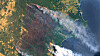 Dette bildet fra Copernicus Satellite Imagery viser brannen på Clyde Mountain, 20 mil utenfor Sydney, Australia.