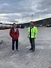 Freyr henter inn batterieksperter: Teknologidirektør Ryuta Kawaguchi ledet teamet som utviklet batteripakken til Nissan Leaf. Nå er han teknologidirektør i Freyr. Her i Mo industripark sammen med direktør for eiendomsutvikling i parken, Jan Gabor. Foto: Freyr battery